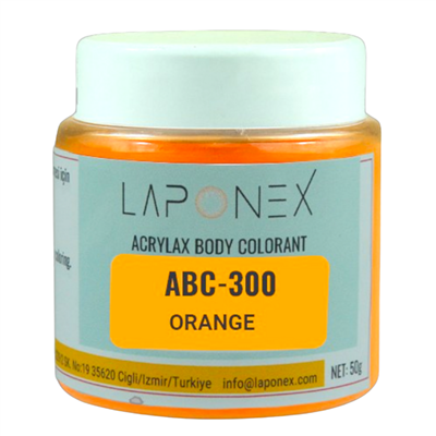 ABC-300 Orange Su Bazlı Reçinelerle Uyumlu Acrylax Turuncu Toz Pigment 50 g - 1522553001