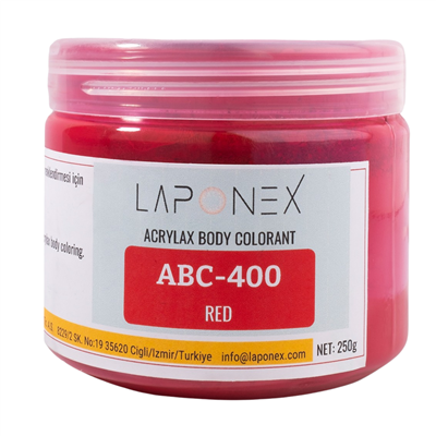 ABC-400 Red Su Bazlı Reçinelerle Uyumlu Acrylax Kırmızı Toz Pigment 250 g - 1522554002