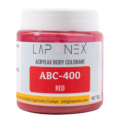 ABC-400 Red Su Bazlı Reçinelerle Uyumlu Acrylax Kırmızı Toz Pigment 50 g - 1522554001