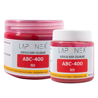 ABC-400 Red Su Bazlı Reçinelerle Uyumlu Acrylax Kırmızı Toz Pigment 50 g - 1522554001
