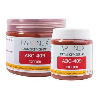 ABC-409 Oxide Red Su Bazlı Reçinelerle Uyumlu Acrylax Oksit Kırmızı Toz Pigment 50 g - 1522554091