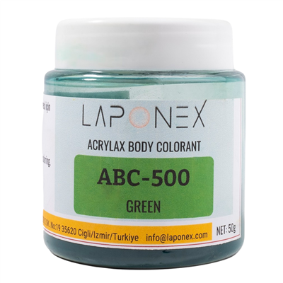 ABC-500 Green Su Bazlı Reçinelerle Uyumlu Acrylax Yeşil Toz Pigment 50 g - 1522555001