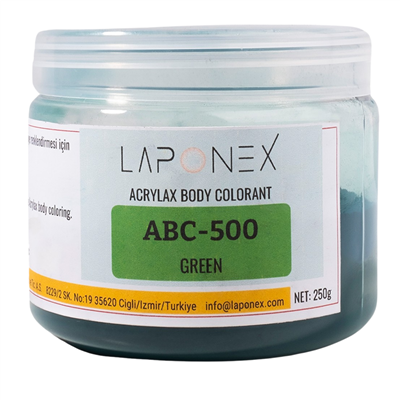ABC-500 Green Su Bazlı Reçinelerle Uyumlu Acrylax Yeşil Toz Pigment 250 g - 1522555002