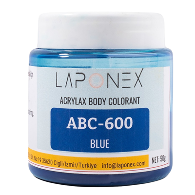 ABC-600 Blue Su Bazlı Reçinelerle Uyumlu Acrylax Mavi Toz Pigment 50 g - 1522556001