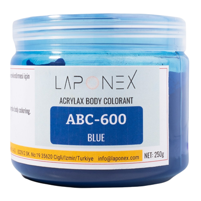 ABC-600 Blue Su Bazlı Reçinelerle Uyumlu Acrylax Mavi Toz Pigment 250 g - 1522556002