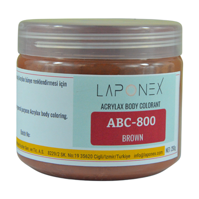 ABC-800 Brown Su Bazlı Reçinelerle Uyumlu Acrylax Kahverengi Toz Pigment 250 g - 1522558002