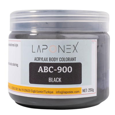 ABC-900 Black Su Bazlı Reçinelerle Uyumlu Acrylax Siyah Toz Pigment 250 g - 1522559002