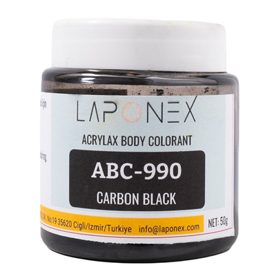 ABC-990 Carbon Black Su Bazlı Reçinelerle Uyumlu Acrylax Karbon Siyah Toz Pigment 40 g - 1522559901