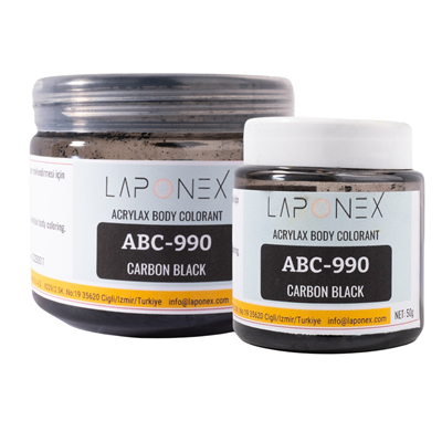 ABC-990 Carbon Black Su Bazlı Reçinelerle Uyumlu Acrylax Karbon Siyah Toz Pigment 40 g - 1522559901