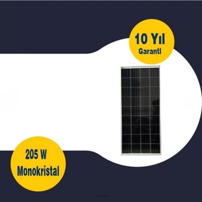 Gesper Energy 205W Watt Monokristal Güneş Paneli 12V 36 Hücre
