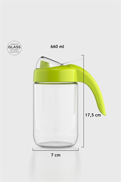 Renga Ares 660 ml Yeşil Kapaklı Cam Yağlık 151004