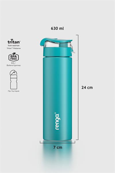 Renga Atlas 630 ml Tritan Matara 912113 Turkuaz