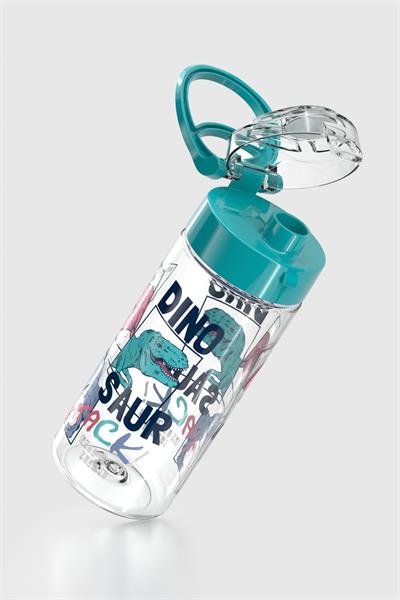 Renga Atlas Dinazor Desen 500 ml Tritan Çocuk Matara 912112 Turkuaz