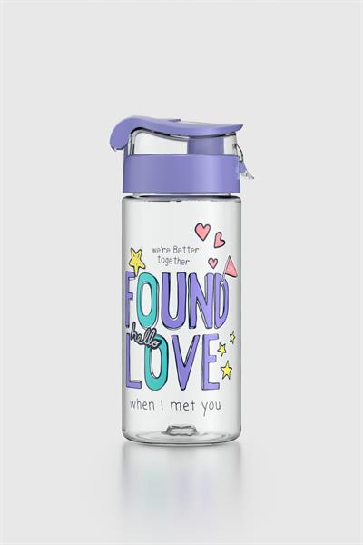 Renga Atlas Love Desen 500 ml Tritan Çocuk Matara 912112 Mor