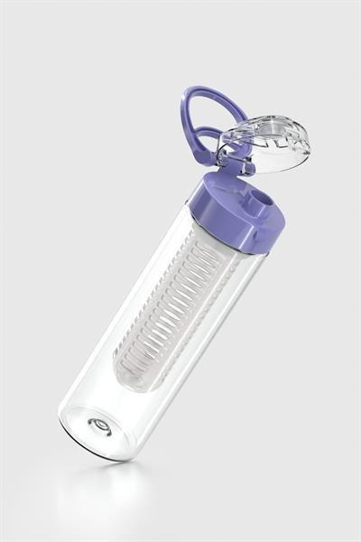 Renga Atlas Süzgeçli 630 ml Tritan Detoks Matara 911056 Mor