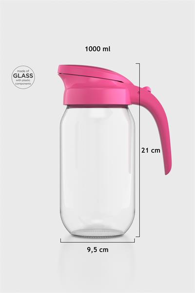 Renga Beluga 1000 ml Cam Sürahi 111028 Fuşya