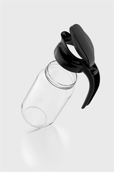 Renga Beluga 1000 ml Siyah Kapaklı Cam Sürahi 111028