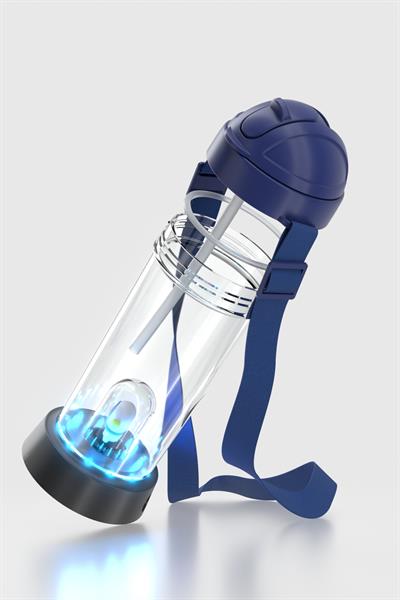 Renga Cosmo Astronot Figürlü Led Işıklı 385 ml Pipetli Askılı Tritan Çocuk Matara 912148 Mavi