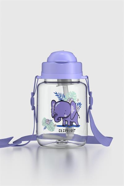 Renga Dore Desenli 330 ml Pipetli Tritan Bebek Suluk 912123 Mor