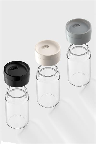 Renga Dorian 105 ml 3lü Cam Tuzluk Biberlik Seti 121006 Siyah-Bej-Gri