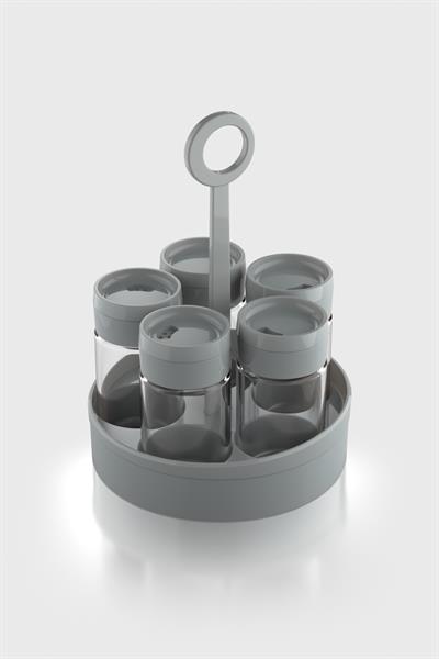 Renga Dorian 105 ml 5li Cam Baharatlık Seti 161006 Gri