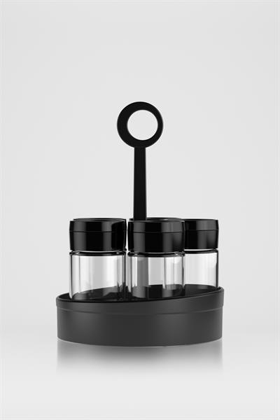 Renga Dorian 105 ml 5li Cam Baharatlık Seti 161006 Siyah