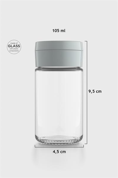 Renga Dorian 105 ml Gri Kapaklı Cam Tuzluk 121006