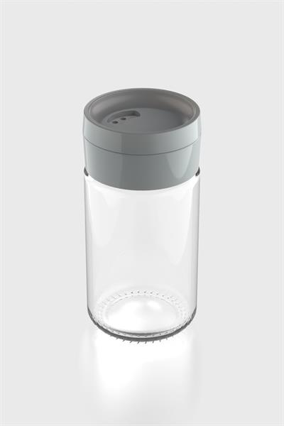 Renga Dorian 105 ml Gri Kapaklı Cam Tuzluk 121006