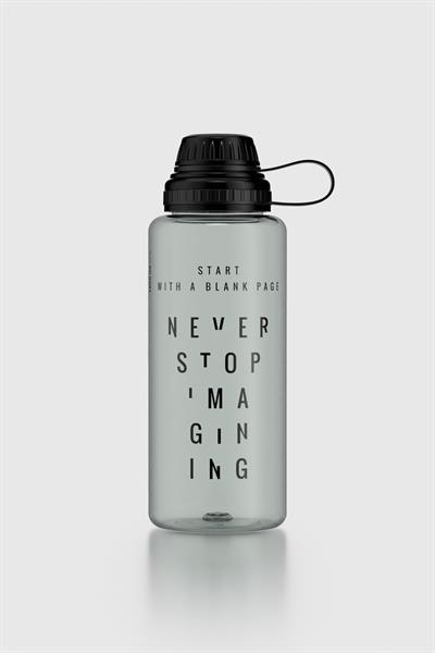 Renga Ege Yazı Desenli 1000 ml Tritan Matara 912141 Siyah