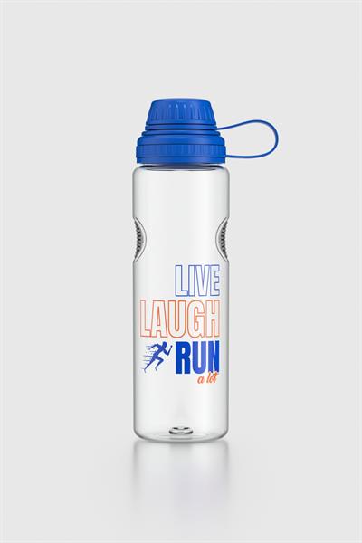 Renga Ege Yazı Desenli 750 ml Tritan Matara 912067 Mavi