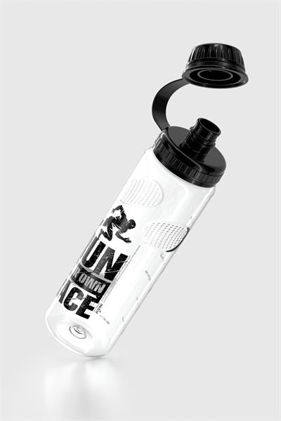 Renga Ege Yazı Desenli 750 ml Tritan Matara 912067 Siyah