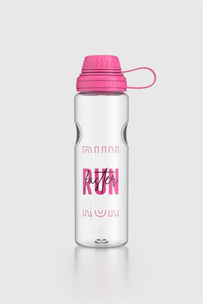 Renga Ege Yazı Desenli 750 ml Tritan Matara 912067 Fuşya