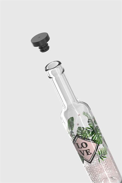 Renga Etnic Love 500 ml Desenli Cam Yağlık 152021 Pembe