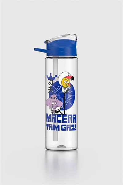 Renga Falcon Kral Şakir Desenli 630 ml Pipetli Tritan Çocuk Matara 222031 Mavi