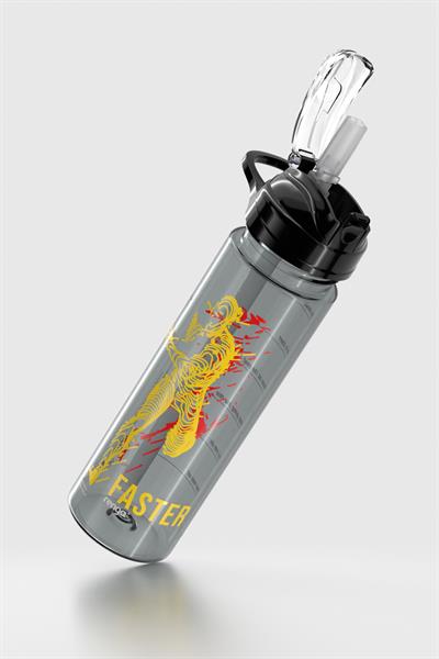 Renga Falcon Spor Desenli 630 ml Pipetli Tritan Matara 912016 Siyah