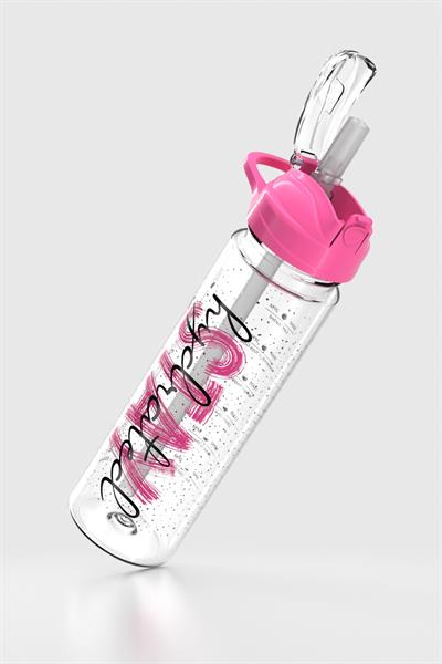 Renga Falcon Stay Desenli 630 ml Pipetli Tritan Matara 912016 Fuşya