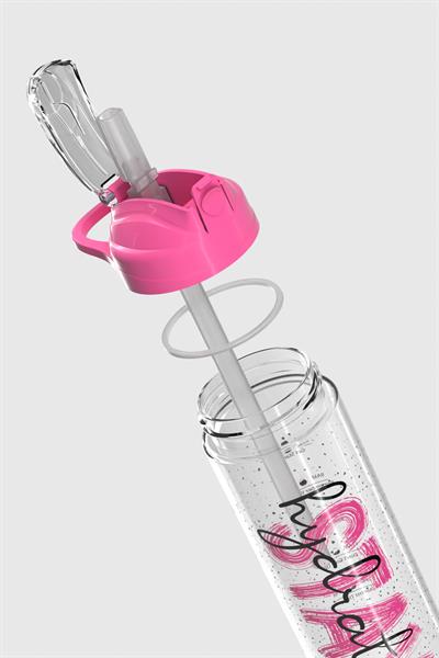 Renga Falcon Stay Desenli 630 ml Pipetli Tritan Matara 912016 Fuşya