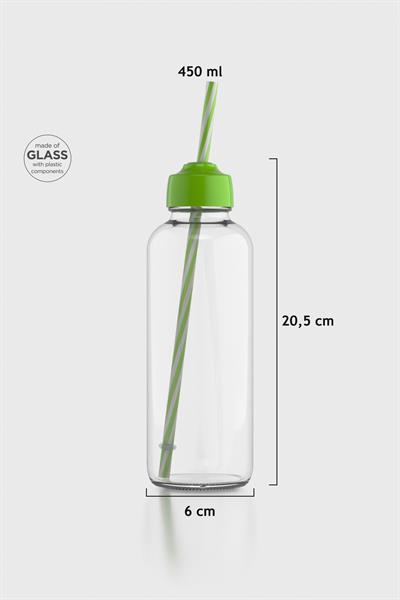 Renga Felix 450 ml Pipetli Cam Şişe 181010 Yeşil