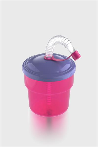 Renga Fizbo 250 ml Pipetli PP Bebek Bardak 221007 Pembe-Mor