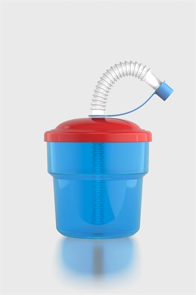 Renga Fizbo 250 ml Pipetli PP Bebek Bardak 221007 Mavi-Kırmızı