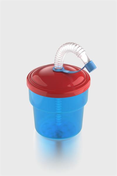 Renga Fizbo 250 ml Pipetli PP Bebek Bardak 221007 Mavi-Kırmızı
