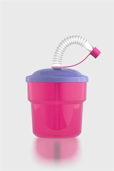 Renga Fizbo 250 ml Pipetli PP Bebek Bardak 221007 Pembe-Mor