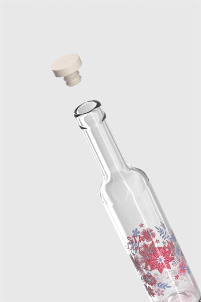 Renga Flora Desenli 500 ml Cam Yağdanlık 152088 Bej