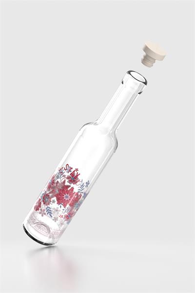 Renga Flora Desenli 500 ml Cam Yağdanlık 152088 Bej