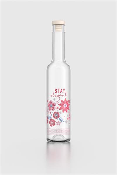 Renga Flora Desenli 500 ml Cam Yağdanlık 152088 Bej