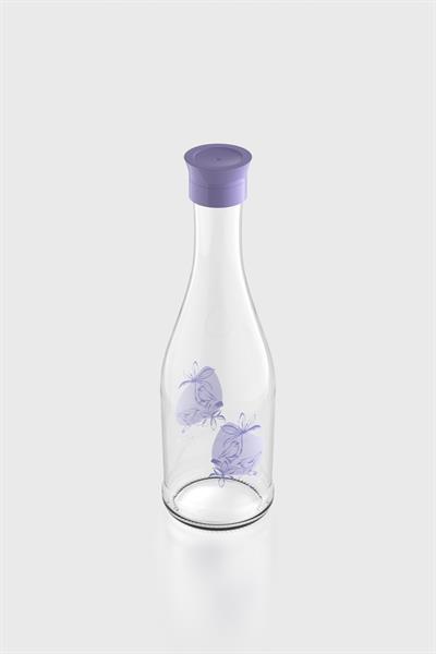 Renga Gala Flowers Desenli 1000 ml Cam Karaf 212011 Mor