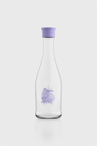 Renga Gala Flowers Desenli 1000 ml Cam Karaf 212011 Mor