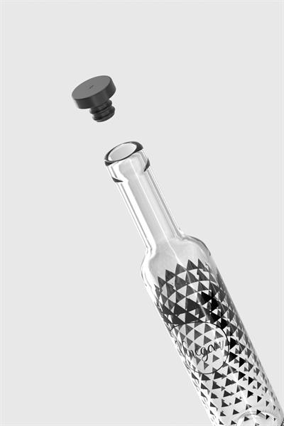 Renga Hena Vinegar Desenli 500 ml Siyah Tıpalı Cam Sirkelik 152013