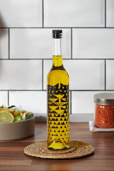 Renga Hena Vinegar Desenli 500 ml Siyah Tıpalı Cam Sirkelik 152013
