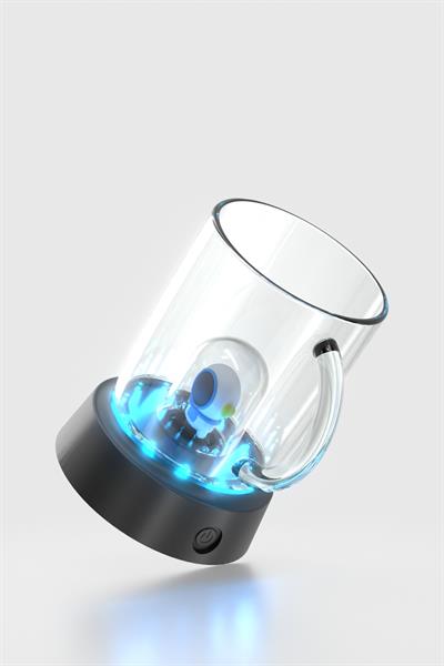 Renga Joy Astronot Figürlü 250 ml Kulplu Mavi Led Işıklı Tritan Bardak 222061